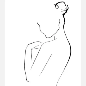 Woman In Ink Canvasprint (30x40 cm) Livraison Gratuite